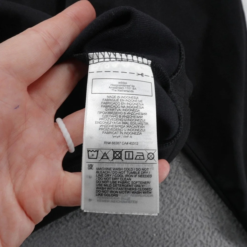Adidas Originals Funnelneck Track Top Mens Small‎ Black White Retro NEW